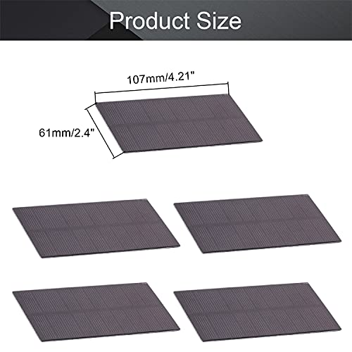 Fielect 5Pcs Mini Small Solar Panel 5V 1W Polycrystalline Mini Solar Cell Epoxy for Solar Battery Charger DIY Solar Syatem Kits 107x61mm