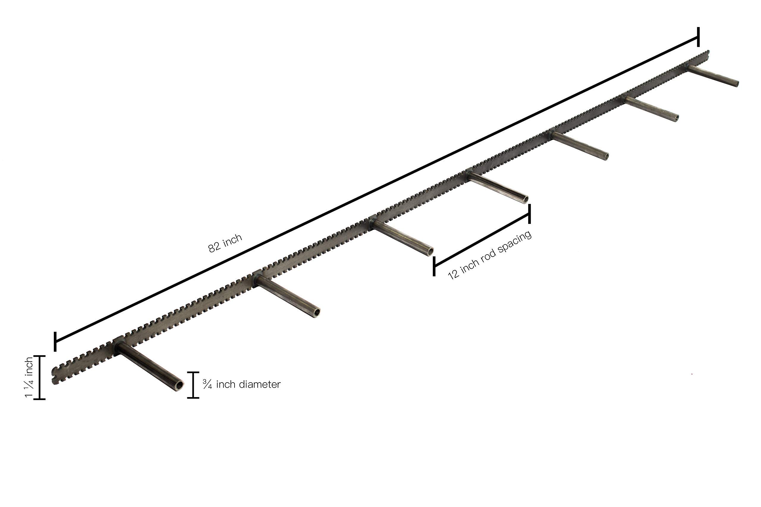 Heavy Duty Floating Shelf Bracket - 1 1/4 backplate - 9 sizes - 3/4 Rod Diameter - 4, 6, and 9 inch rod length