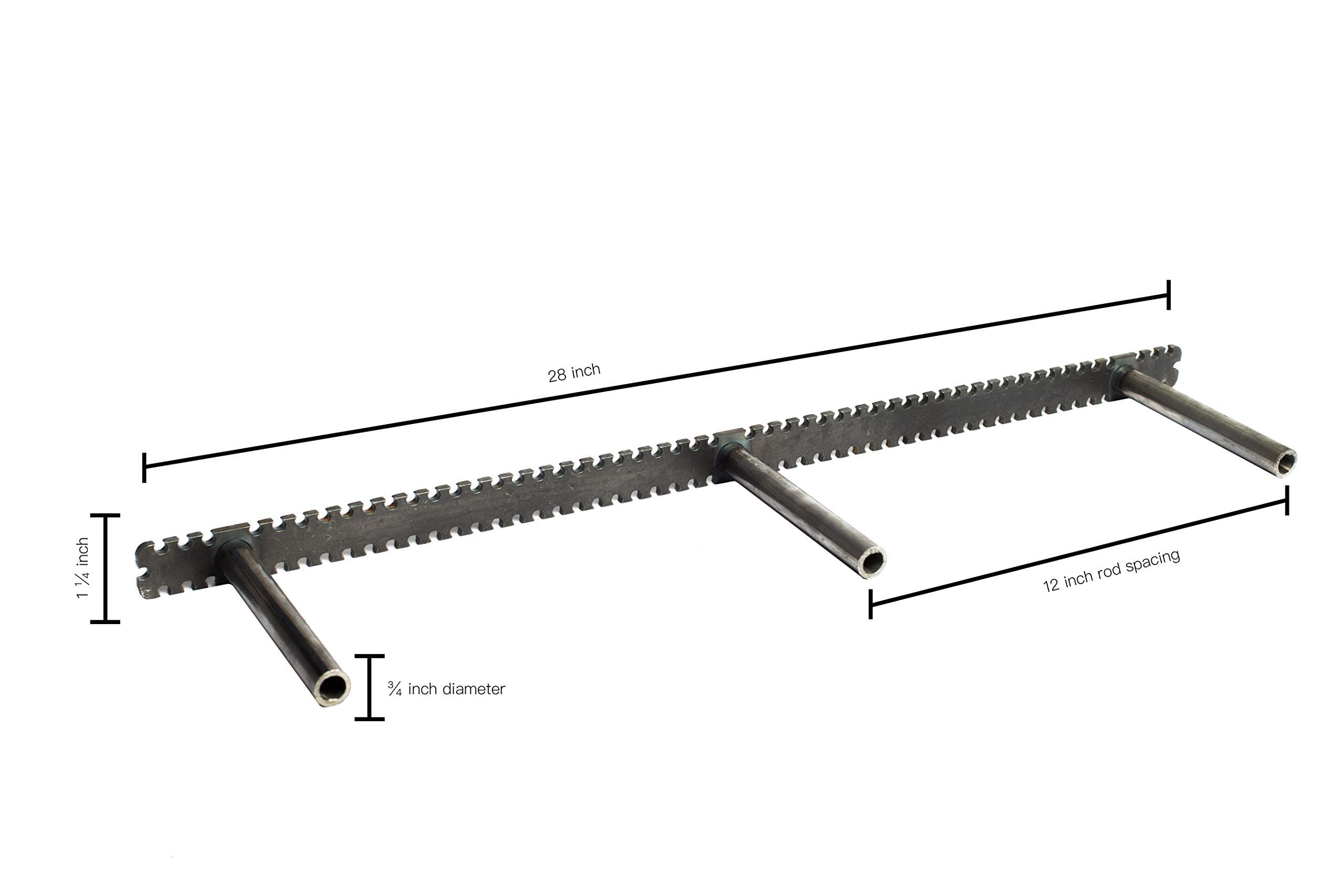 Heavy Duty Floating Shelf Bracket - 1 1/4 backplate - 9 sizes - 3/4 Rod Diameter - 4, 6, and 9 inch rod length