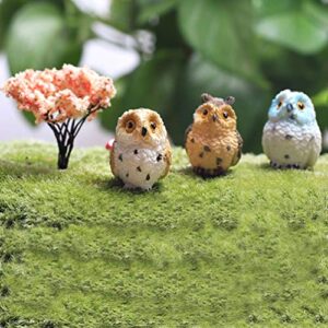 DOITOOL 8pcs Miniature Owl Animal Figurines Miniature Garden Ornaments Fairy Garden Figurines Bonsai Micro Landscape Decoration