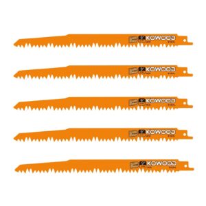 9-inch wood pruning saw blades for reciprocating/sawzall saws/sabre saws by kowood - 5 pcs pack wood cutting set