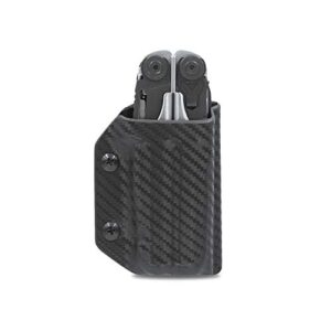 clip & carry kydex multitool sheath for leatherman surge - made in usa (multi-tool not included) edc multi tool sheath holder holster cover (carbon fiber black)