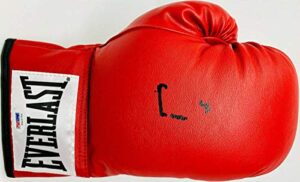 muhammad ali cassius clay signed boxing glove auto everlast - psa dna letter loa - autographed boxing gloves
