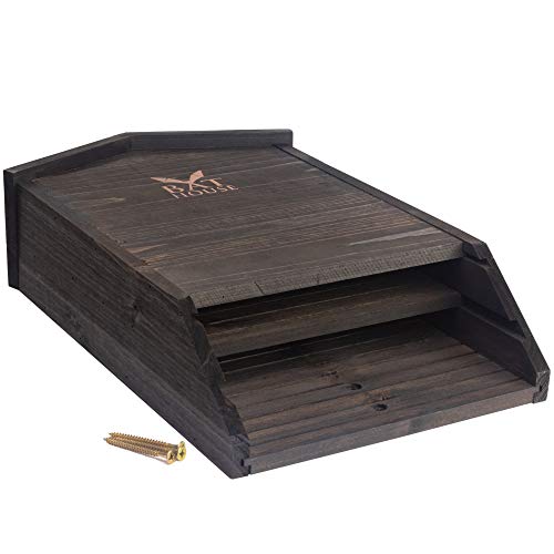 The Ultimate Wooden Bat House for Outdoors - A Large Double Chamber Box Perfectly Designed to Attract Bats - Durable and Easy to Hang