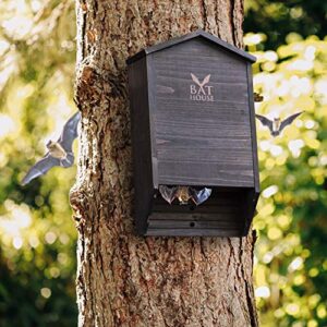 The Ultimate Wooden Bat House for Outdoors - A Large Double Chamber Box Perfectly Designed to Attract Bats - Durable and Easy to Hang