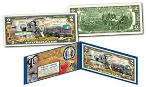 wyoming collectible art two-dollar bill with certificate honoring america's 50 states