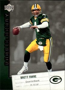 2006 upper deck rookie debut #36 brett favre nfl football trading card