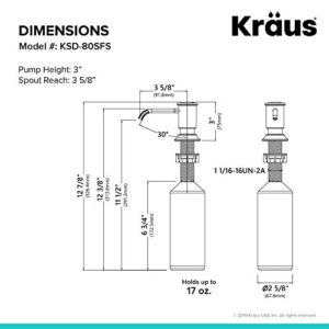 KRAUS Kitchen Soap and Lotion Dispenser in Spot Free Stainless Steel, KSD-80SFS