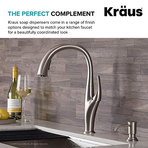 KRAUS Kitchen Soap and Lotion Dispenser in Spot Free Stainless Steel, KSD-80SFS