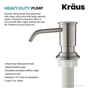 KRAUS Kitchen Soap and Lotion Dispenser in Spot Free Stainless Steel, KSD-80SFS