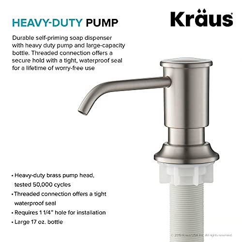 KRAUS Kitchen Soap and Lotion Dispenser in Spot Free Stainless Steel, KSD-80SFS