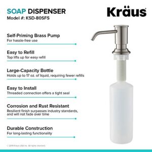 KRAUS Kitchen Soap and Lotion Dispenser in Spot Free Stainless Steel, KSD-80SFS