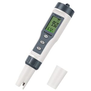 vivosun 3-in-1 digital ph meter with atc, ±0.1 ph accuracy water quality tester, 0-14.0 ph measurement range for hydroponics, household drinking, pool and aquarium
