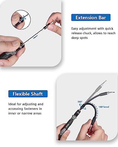 Precision Screwdriver Set, UnaMela Upgraded 122 in 1 with 101 Bits Repair Tool Kit, Magnetic Screwdriver Set with 21 Repair Tools for Electronics, Laptop, Computer, PC, iPhone, PS4, Game Console