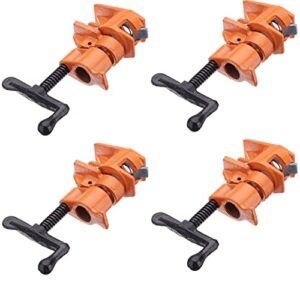 y&y decor 4 pack 3/4" wood gluing pipe clamp set heavy duty pro woodworking cast iron