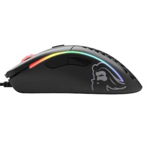 Glorious Gaming Model D Wired Gaming Mouse - 68g Superlight Honeycomb Design, RGB, Ergonomic, Pixart 3360 Sensor, Omron Switches, PTFE Feet, 6 Buttons - Matte Black