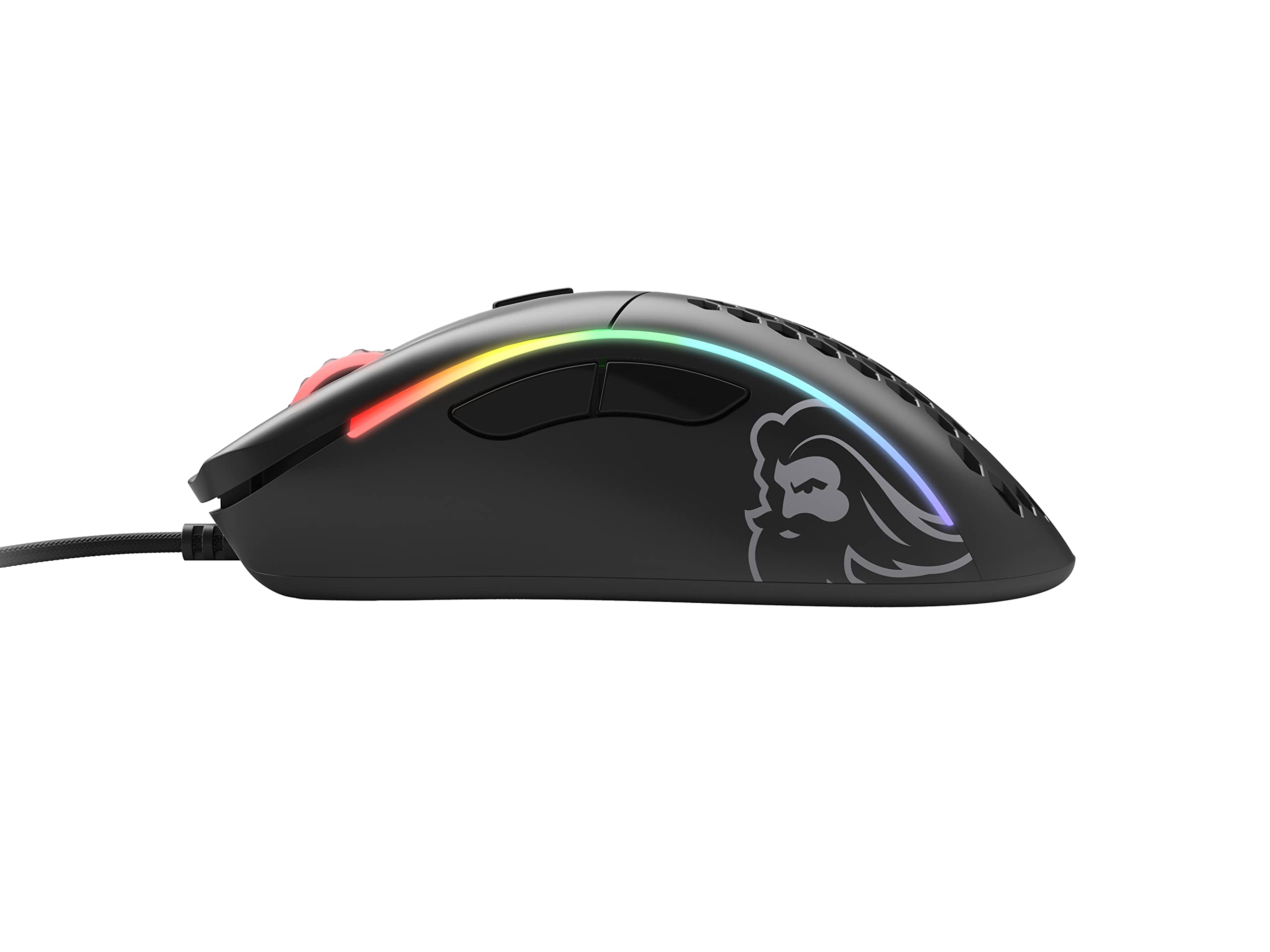 Glorious Gaming Model D Wired Gaming Mouse - 68g Superlight Honeycomb Design, RGB, Ergonomic, Pixart 3360 Sensor, Omron Switches, PTFE Feet, 6 Buttons - Matte Black