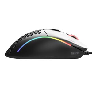 Glorious Gaming Model D Wired Gaming Mouse - 68g Superlight Honeycomb Design, RGB, Ergonomic, Pixart 3360 Sensor, Omron Switches, PTFE Feet, 6 Buttons - Matte Black