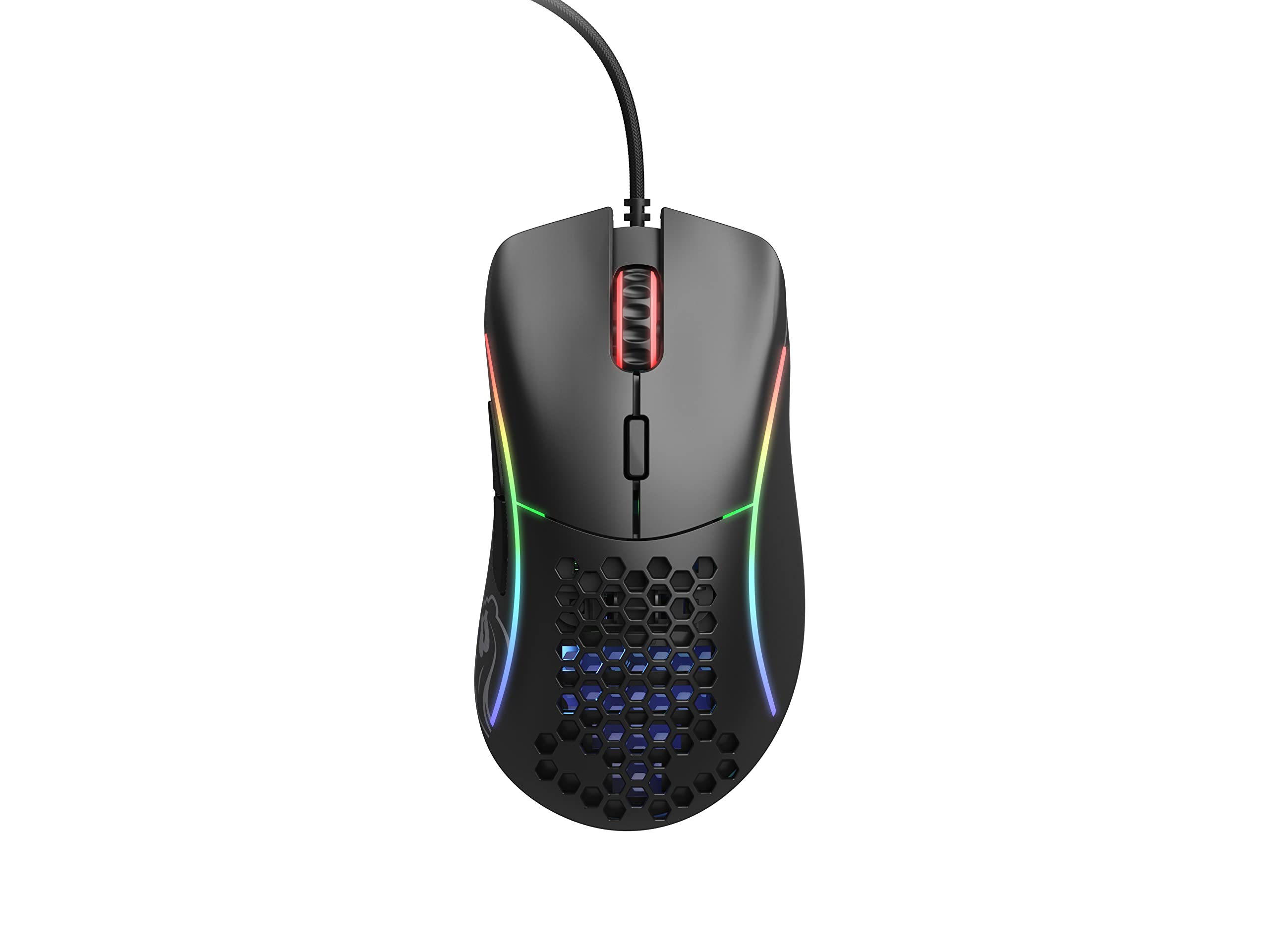 Glorious Gaming Model D Wired Gaming Mouse - 68g Superlight Honeycomb Design, RGB, Ergonomic, Pixart 3360 Sensor, Omron Switches, PTFE Feet, 6 Buttons - Matte Black