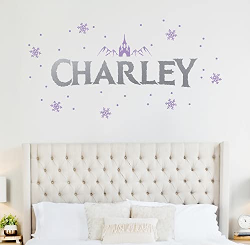 Frozen style custom name/Name Wall Decal/Nursery decal/Personalized Sticker/Baby Name Decal/Girls room/gift/winter/let it go