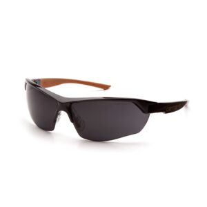 carhartt-chb1120dt braswell anti-fog safety glasses eye protection, black frame, gray lens