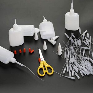 BAPHILE 300PCS CA Glue Micro-Tips,Glue Extender Precision Applicator with Glue Bottle for Hobby, Crafting, Lab Dispensing,Adhesive Dispensers Elmers Glue