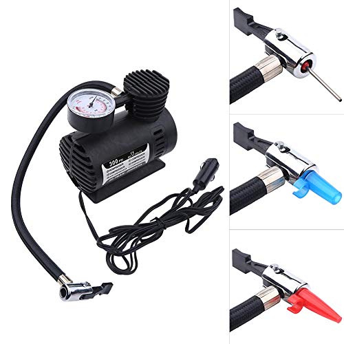 Air Compressor, MAGT Portable Mini Air Compressor Electric Tire Infaltor Pump 12 Volt Car 300 PSI Suitable for Bicycles Cars Motorcycles