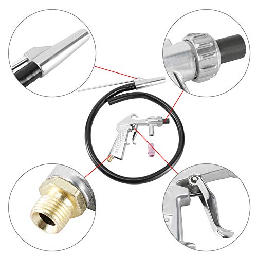 YaeKoo Sandblaster Kit Air Siphon Feed Gun Nozzle Rust Remove Abrasive with 4Pcs Ceramic Nozzle Tips for Sandblast Cabinets