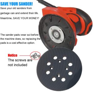 5 Inch 8 Hole Replacement Sander Pad for Milwaukee 6021-21, 6034-21 2648-20, 2648-21 Random Orbit Sanders - 5" Hook and Loop Sanding Pad for Part Number 51-36-7100