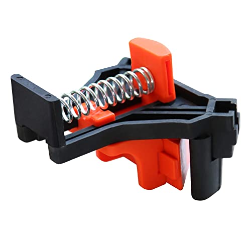 90 Degree Corner Clamps, Wood Working Tools, 4PCS Right Angle Clamps with Adjustable Spring Load, Clip Clamp Tool for Woodworking