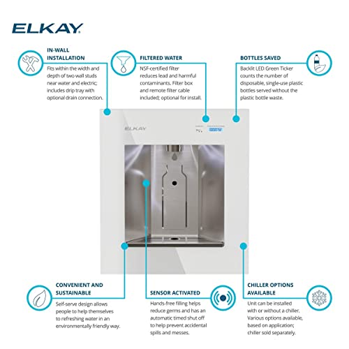 Elkay LBWDC00WHC Water Dispenser, Aspen White