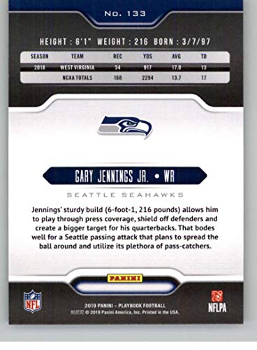 2019 Playbook Football #133 Gary Jennings Jr. Seattle Seahawks RC Rookie Card Official NFL Trading Card From Panini America