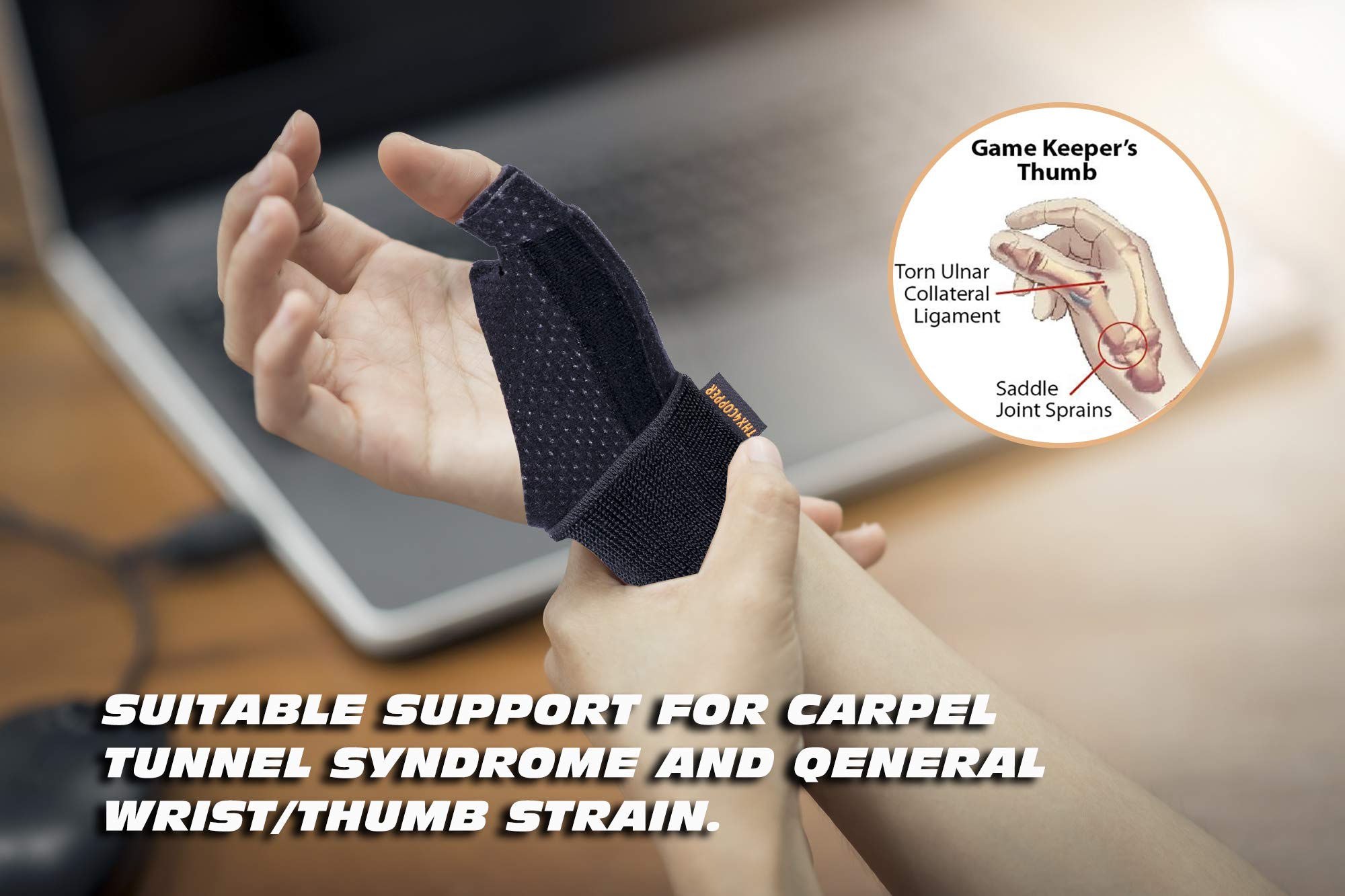 THX4COPPER Reversible Thumb Wrist Stabilizer Compression Splint for BlackBerry Thumb, Trigger Finger, Hand Pain Relief, Arthritis, Tendonitis, Sprain, Carpal Tunnel, Durable, Comfortable,Breathable