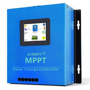xyz invt mppt solar charge controller 40a max 170v input volt pv solar panel controller touch screen lcd display 12v/24v/48v auto identify 36v manual setting (mppt-40a)