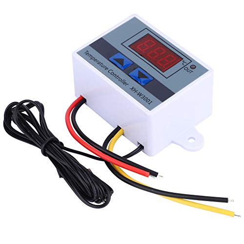 Temperature Controller, DC 12V 120W Digital LED Temperature Controller Module XH-W3001 Mini Thermostat Switch with Waterproof Sensor Probe