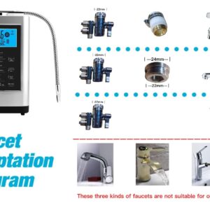 AlkaDrops Water Ionizer, Water Purifier Machine PH 3.5-10.5 Alkaline Acid Water Machine,Up to -500mV ORP, 8000 Liters Per Filter,7 Water Settings,Auto-Cleaning,Intelligent Voice(Silver)