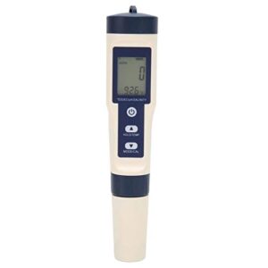 aunmas multifunctional portable ph/salinity/tem/tds/ec 5in1 digital water quality tester monitor meter pen