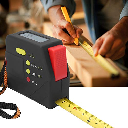 Digital Tape Measure, 5m(16ft) Electronic Measuring Tape Portable Woodworking Ruler with LCD Display