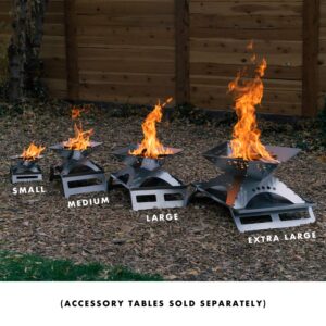 Winnerwell Flatfold Fire Pit - Large| Portable Stainless Steel Fire Pan