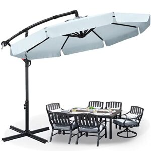 abccanopy premium cantilever patio umbrellas 9ft (light gray)