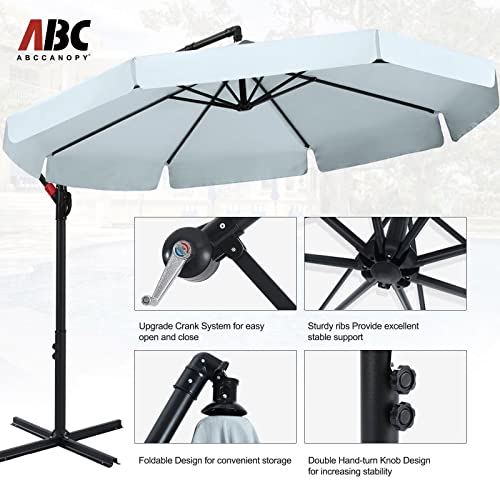 ABCCANOPY Premium Cantilever Patio Umbrellas 9FT (Light Gray)