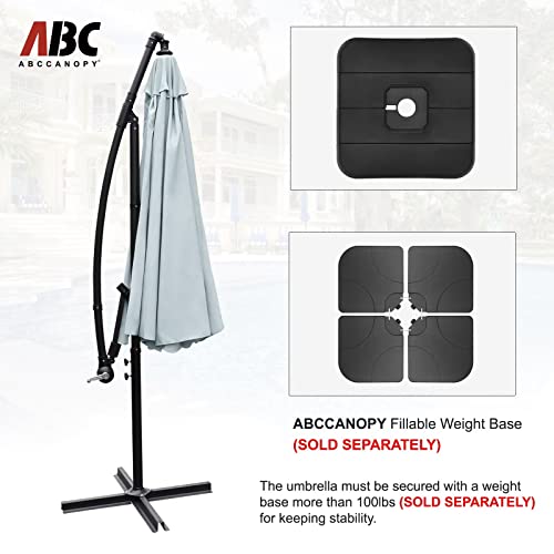 ABCCANOPY Premium Cantilever Patio Umbrellas 9FT (Light Gray)