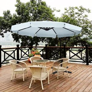 ABCCANOPY Premium Cantilever Patio Umbrellas 9FT (Light Gray)