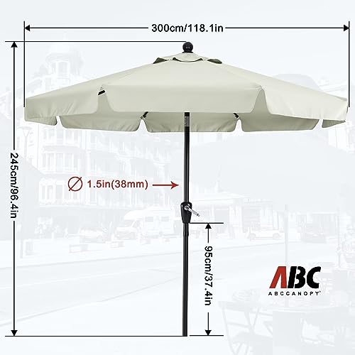 ABCCANOPY Premium Patio Umbrellas 10' Light Beige