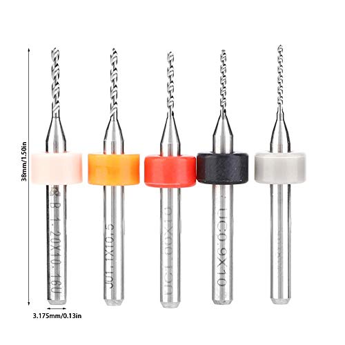 10Pcs/Set 0.3-1.2mm Print Circuit Board Drill Bits Carbide Micro Drill Bits Set PCB CNC Rotary Drilling Tool for Print Circuit Board Stone