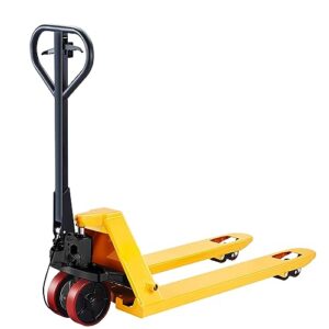 apollolift pallet jack with brake system, heavy duty pallet jack 5500lbs capacity 48" lx27 w forks standard pallet truck for warehouse