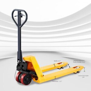 APOLLOLIFT Pallet Jack with Brake System, Heavy Duty Pallet Jack 5500lbs Capacity 48" Lx27 W Forks Standard Pallet Truck for Warehouse