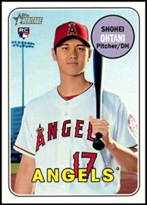 2018 topps heritage high number baseball #600 shohei ohtani rc rookie los angeles angels official mlb trading card