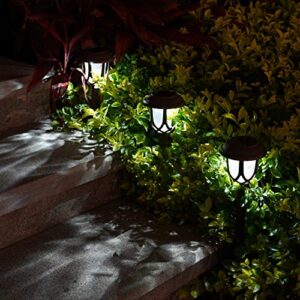 EXCMARK 10 Pack Solar Lights Outdoor Decorative, Solar Pathway Lights Outdoor, Solar Powered Garden Yard Lights for Walkway Sidewalk Driveway.