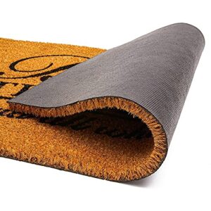 Juvale Coco Coir Bless This Home and All Who Enter Door Mat for Front Entrance (17 x 30 in)